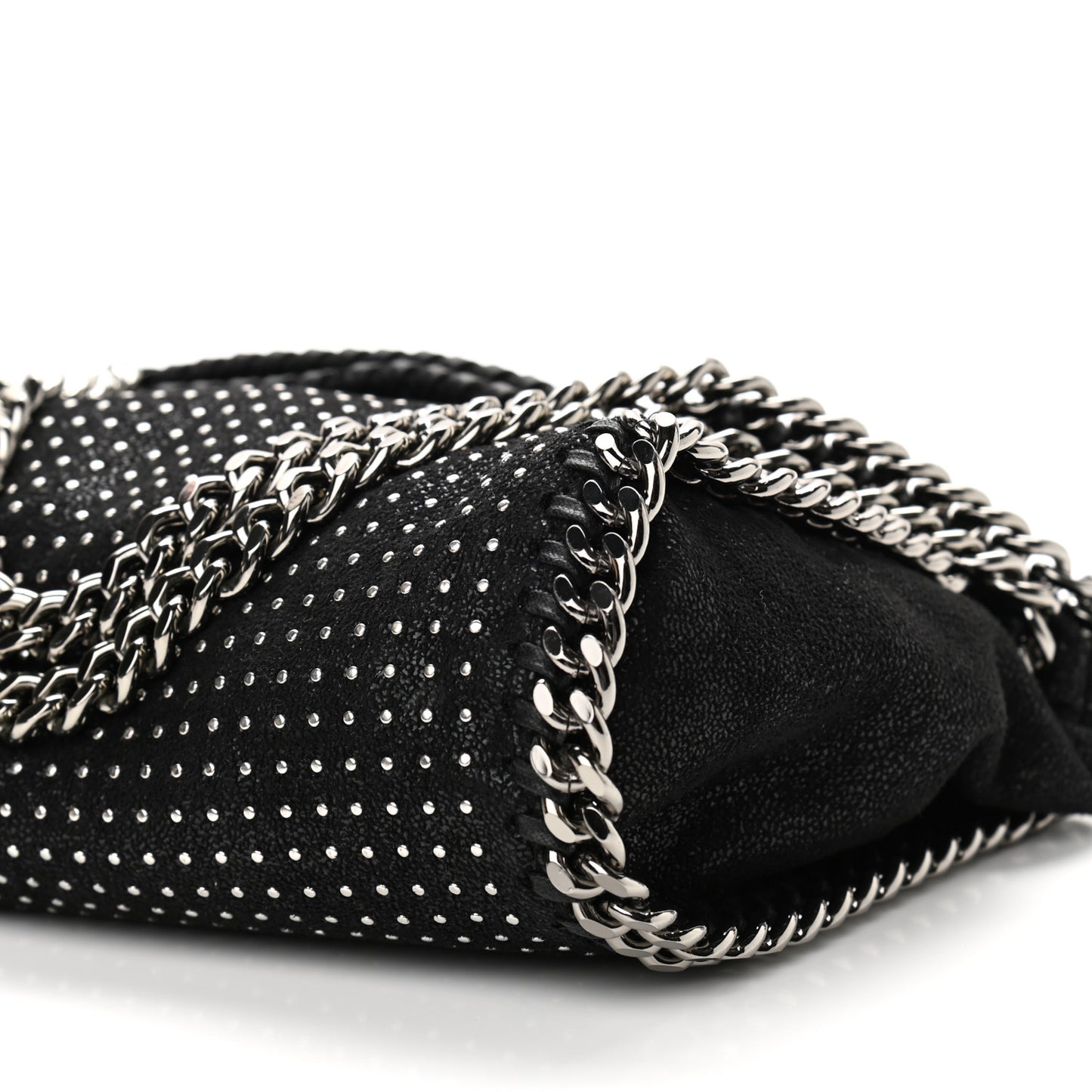 Shaggy Deer All Over Studs Mini Falabella Tote Black