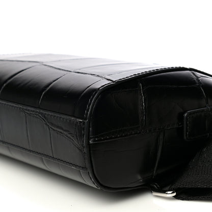 Givenchy Calfskin Crocodile Embossed Antigona U Crossbody Bag Black 10 of 12