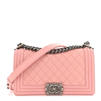 Chanel Lambskin Quilted Medium Boy Flap Light Pink 1 of 14