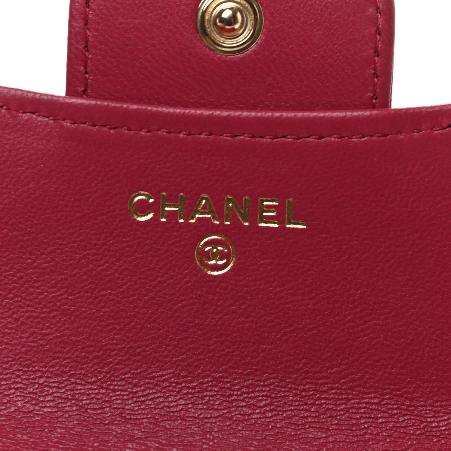 Chanel Lambskin Quilted Top Handle Flap Coin Purse With Chain Dark Pink 5 of 9