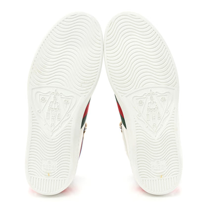 Gucci Calfskin Ayers Web Mens New Ace Stripe High Top Sneakers 9 White 6 of 10