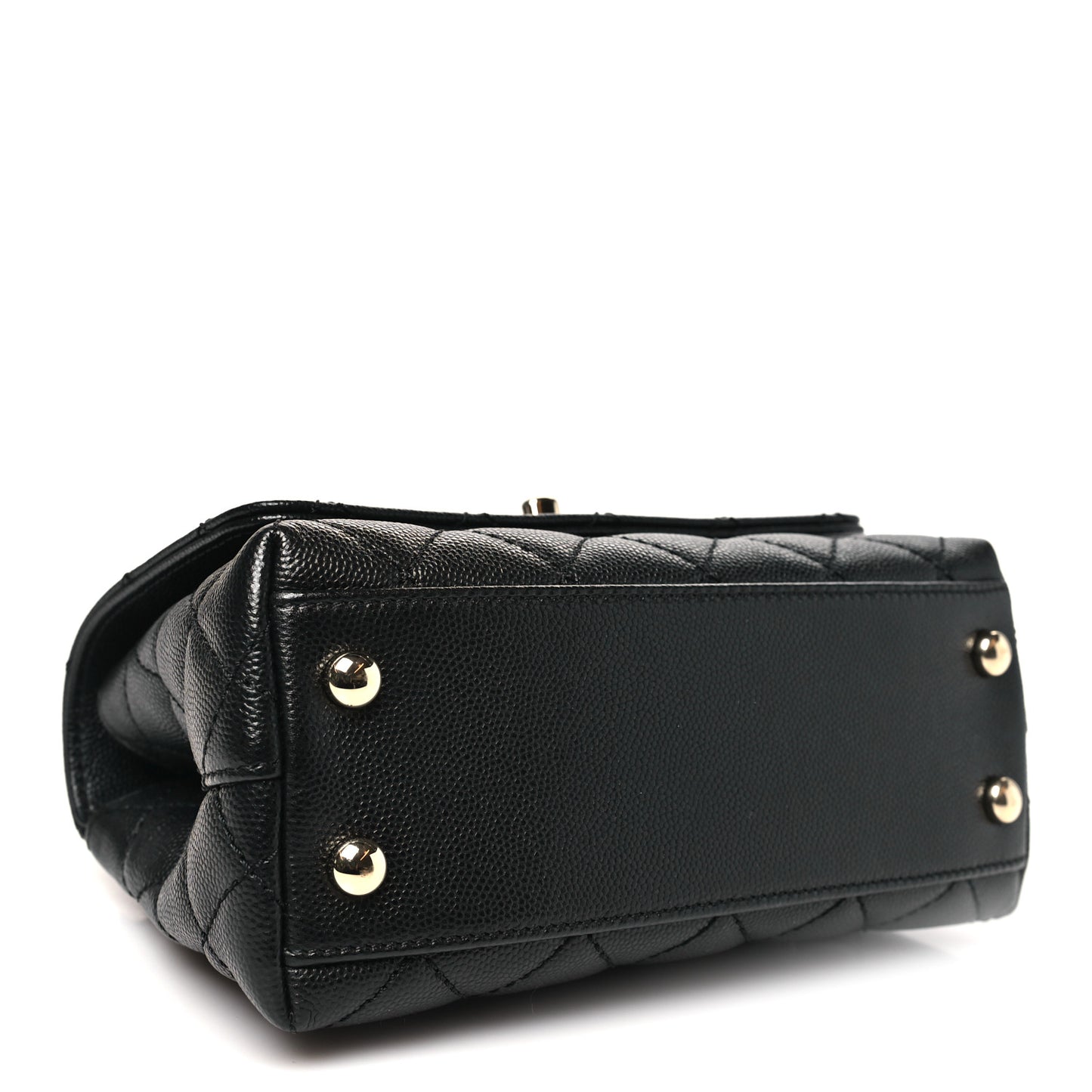 Caviar Quilted Extra Mini Coco Handle Flap Black