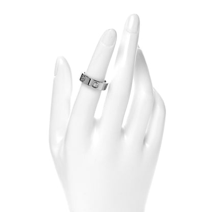 Cartier 18K White Gold 3 Diamond 5.5mm LOVE Ring 50 5.25 2 of 4