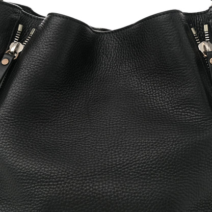 Burberry Grainy Calfskin House Check Medium Maidstone Black 7 of 12