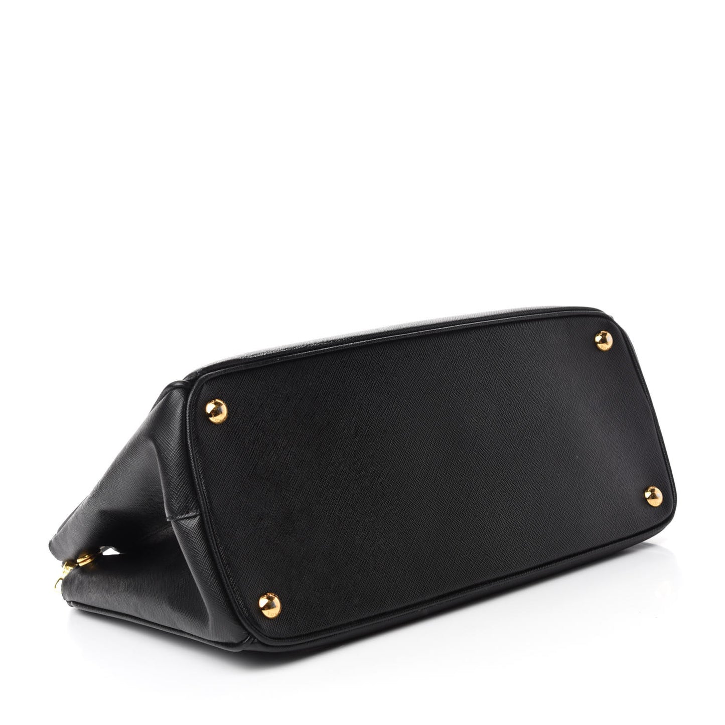 Saffiano Medium Galleria Double Zip Tote Black
