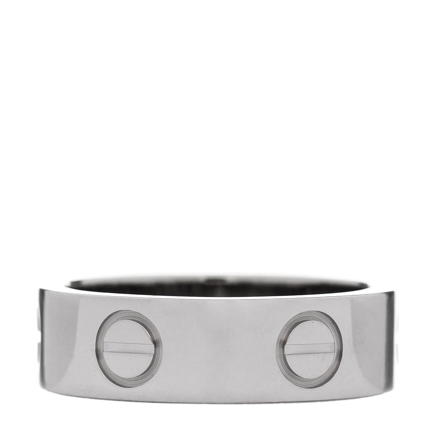 Cartier 18K White Gold 5.5mm LOVE Ring 50 5.25 2 of 4