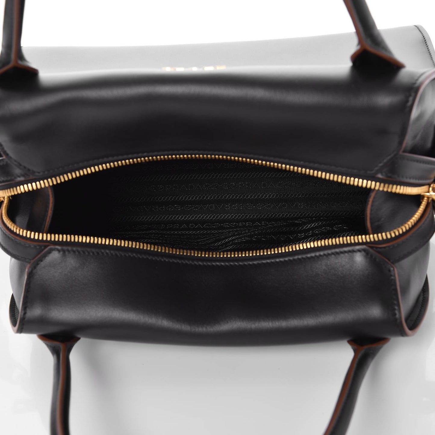 City Calf Ribbon Bowling Bag Black