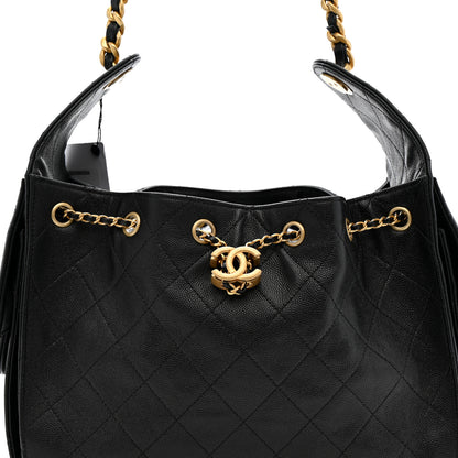 Chanel Caviar Quilted Small Chanel 25 Handbag Black 8 of 10