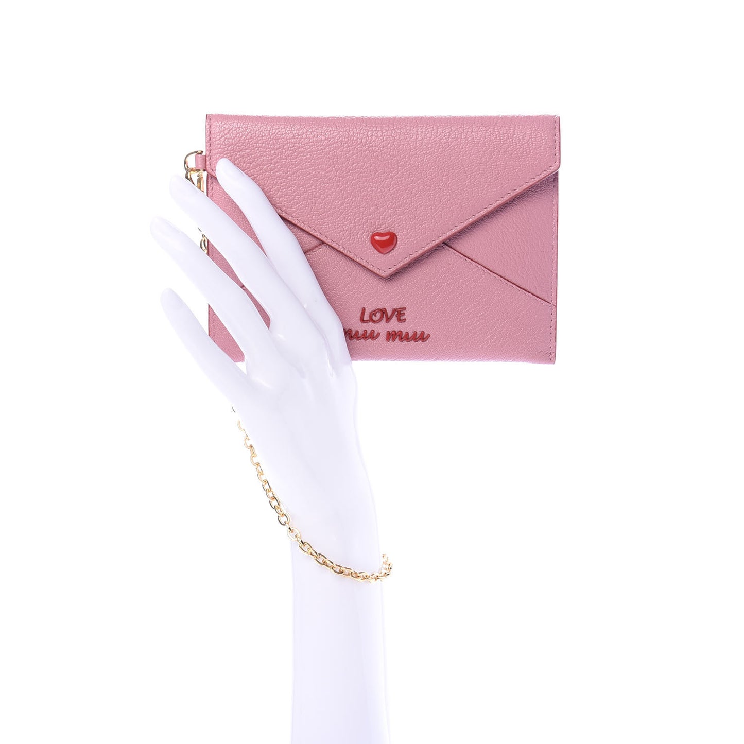 Goatskin Madras Love Wristlet Pouch Orchidea