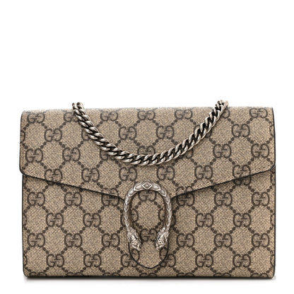 Gucci GG Supreme Monogram Mini Dionysus Chain Wallet Beige Vulcanic Red 1 of 10