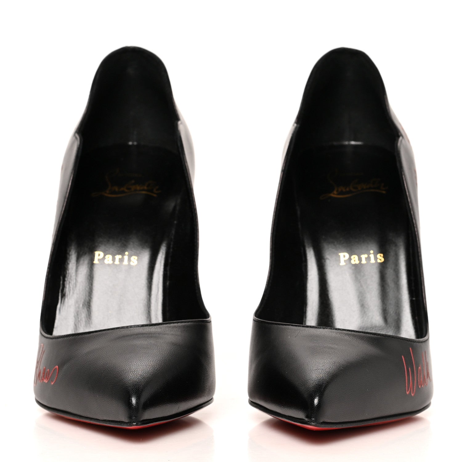 Christian Louboutin Kid Hottie Walkie 100 Pumps 38 Black 2 of 7