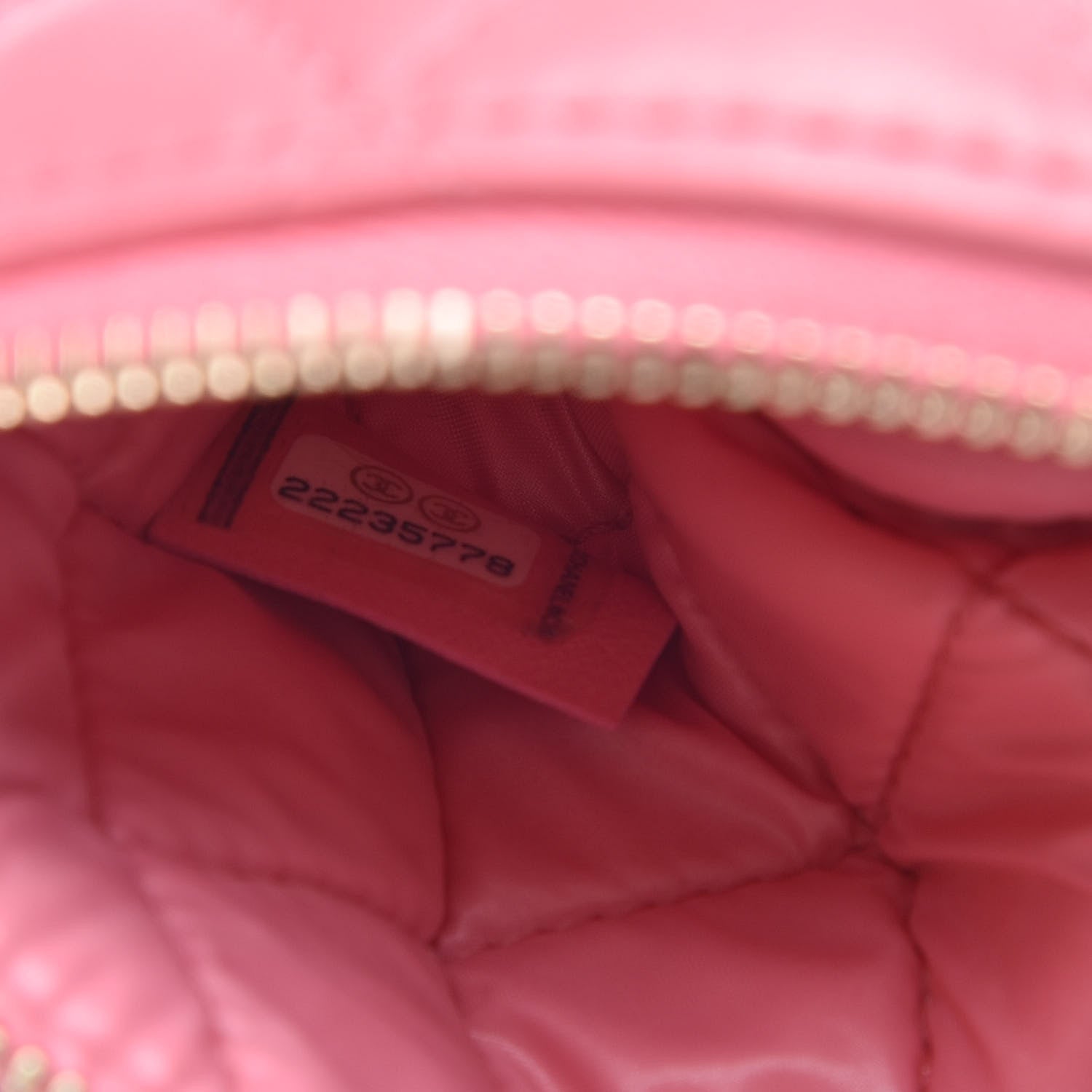 Chanel Lambskin Quilted Small Casino Cosmetic Case Pink 7 of 8