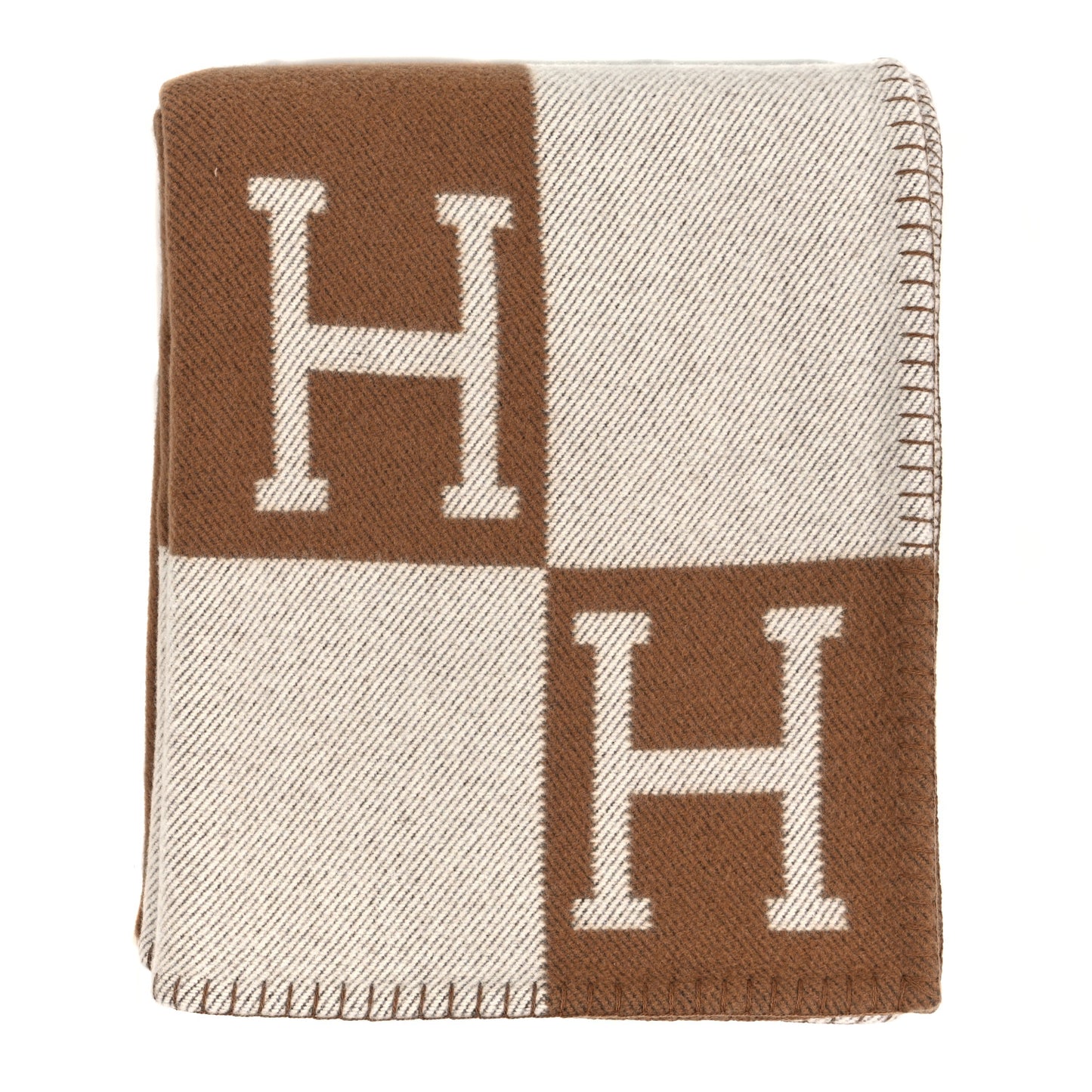 Wool Cashmere Avalon Blanket Ecru Camel