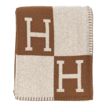 Hermes Wool Cashmere Avalon Blanket Ecru Camel 1 of 3