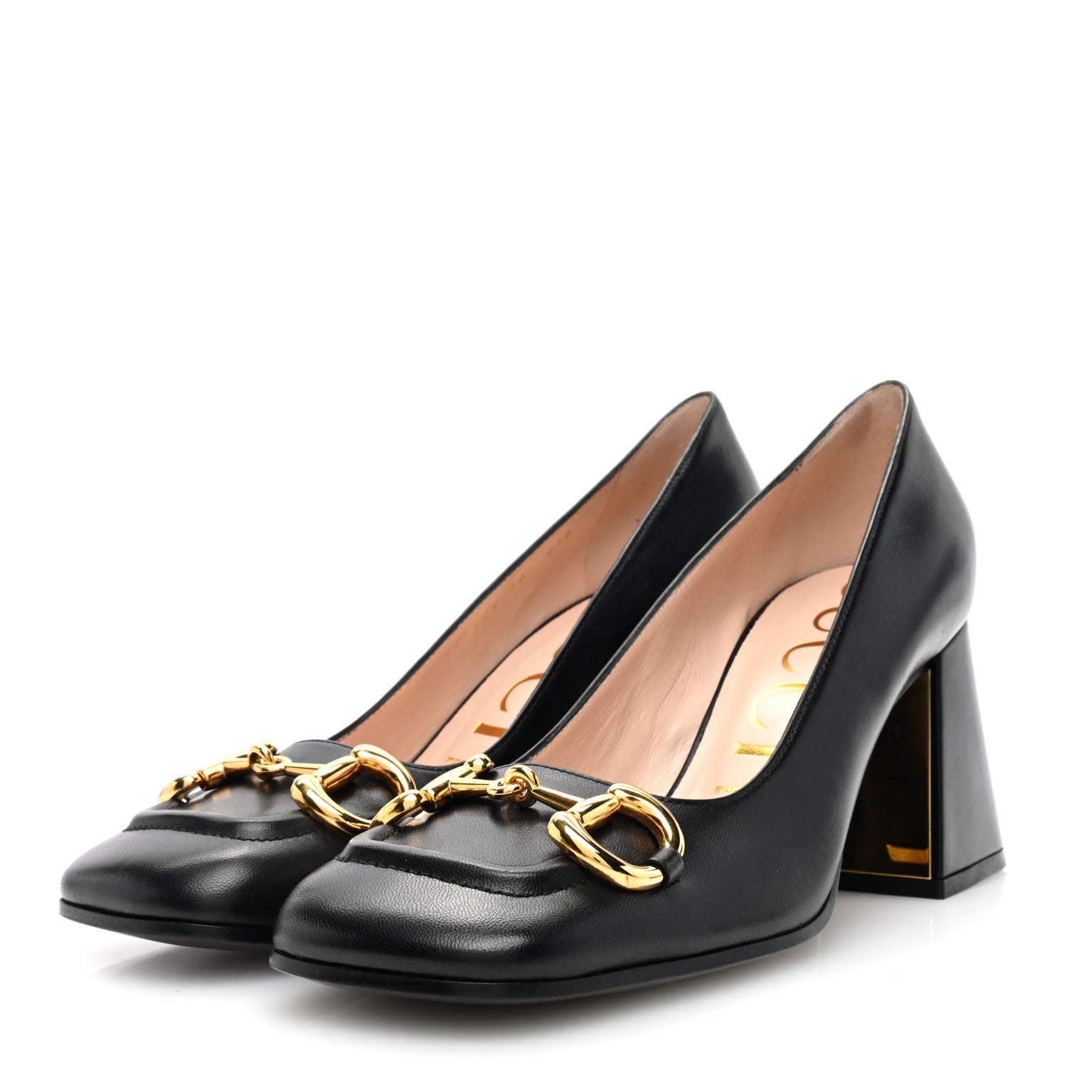 Gucci Malaga Kid Horsebit 75mm Pumps 38 Black 2 of 7
