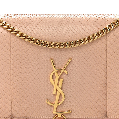 Saint Laurent Snakeskin Medium Classic Monogram Kate Tassel Satchel Beige 7 of 15