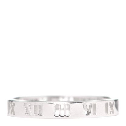 Tiffany Sterling Silver Narrow Atlas Pierced Ring 67 11.75 1 of 6