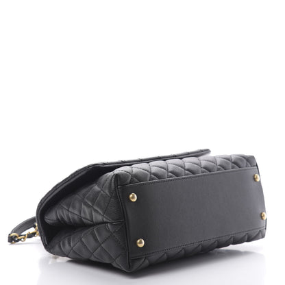 Chanel Caviar Quilted Small Coco Handle Flap Black 5 of 15