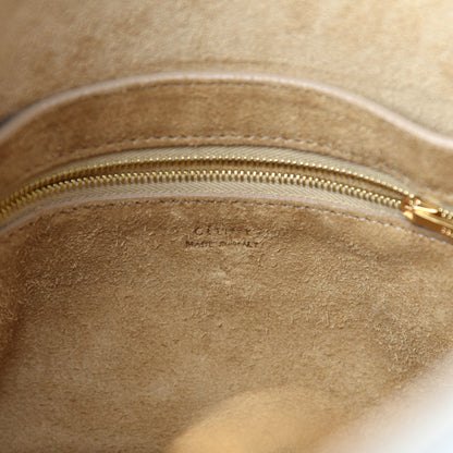 Celine Soft Grained Calfskin Small Sangle Bucket Bag White 14 of 15