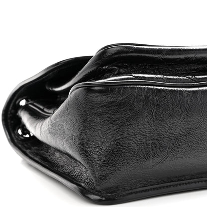Saint Laurent Crinkled Calfskin Matelasse Monogram Medium Niki Chain Satchel Black 9 of 10