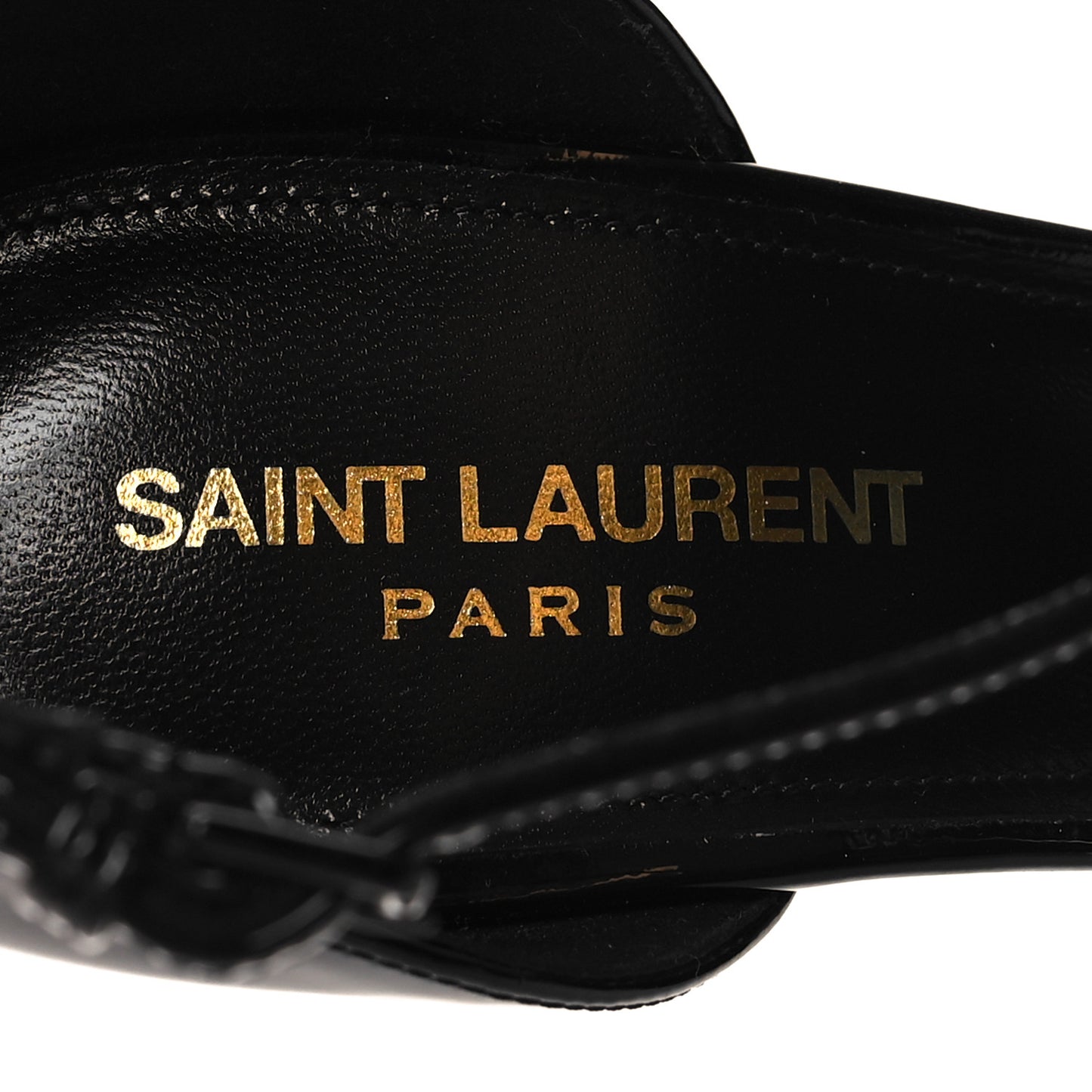 Patent Calfskin Opyum 85 Sandals 40 Black