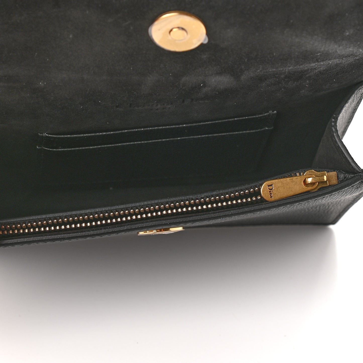 Grained Calfskin Saddle Belt Bag Black