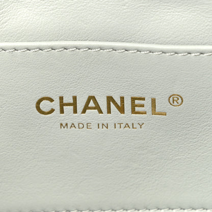 Chanel Lambskin Enamel Strass Quilted Mini Paris Monaco Flap Light Grey Light Grey 6 of 11