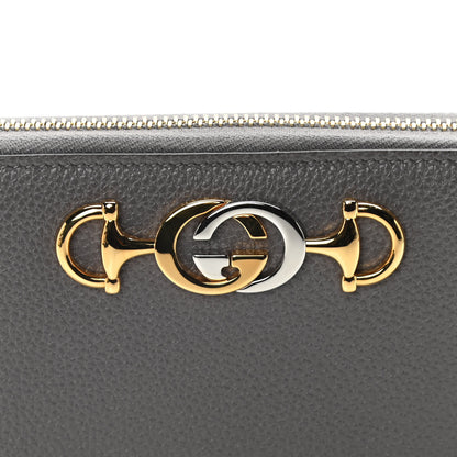 Gucci Grainy Calfskin Zumi Zip Around Wallet Dusty Grey 7 of 10