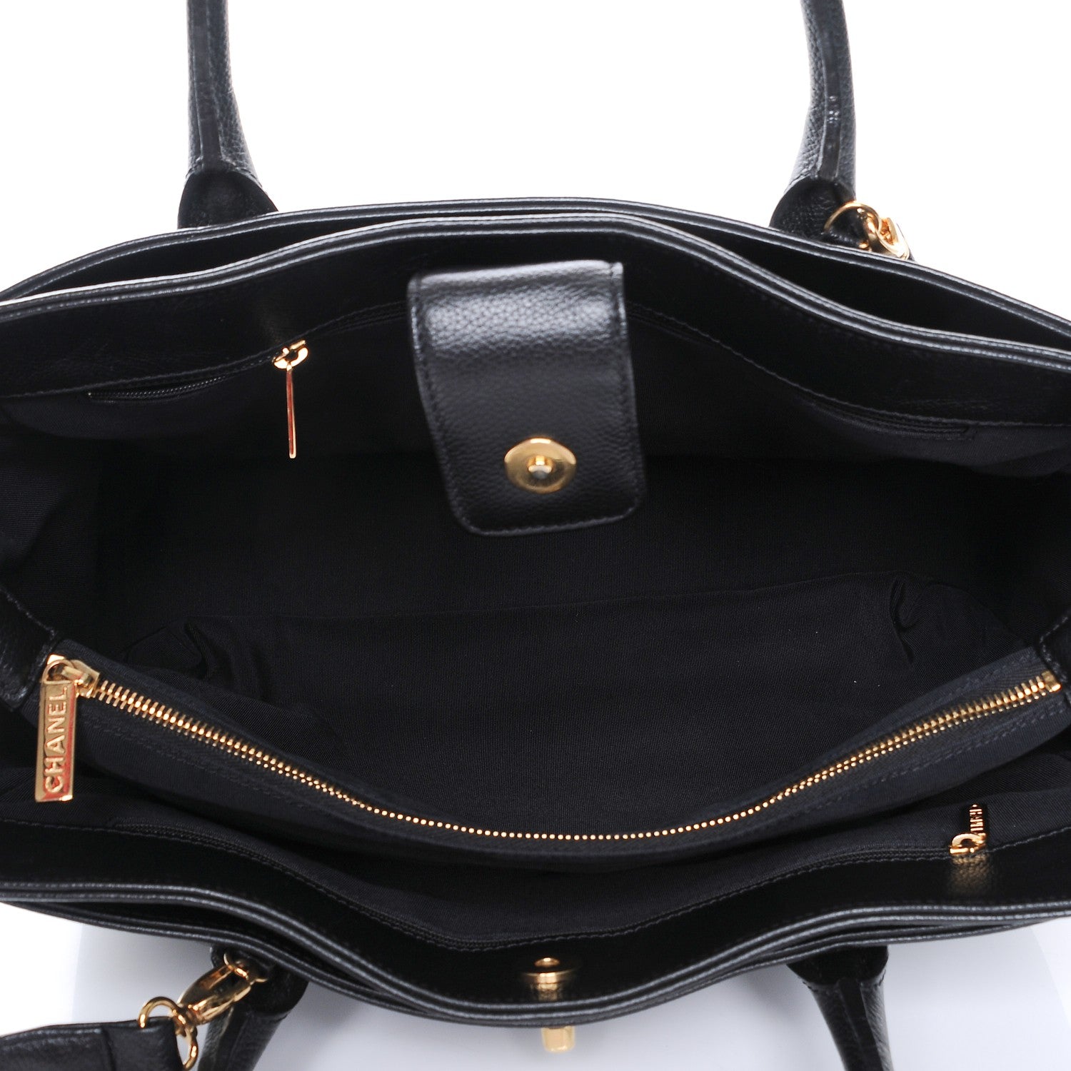 Chanel Calfskin Cerf Executive Shopper Tote Black 5 of 11