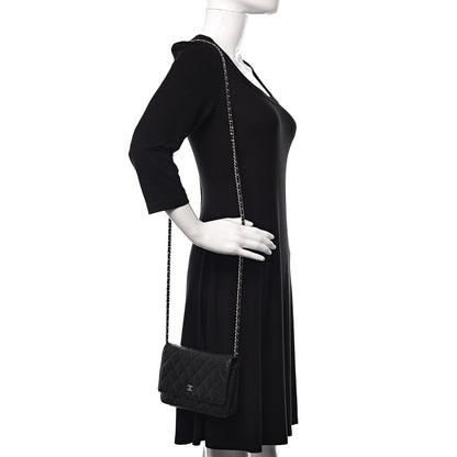 Chanel Caviar Quilted Wallet On Chain WOC Black 2 of 18