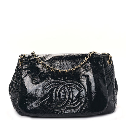 Chanel Vinyl XL Rock and Chain Flap Black 1 of 8