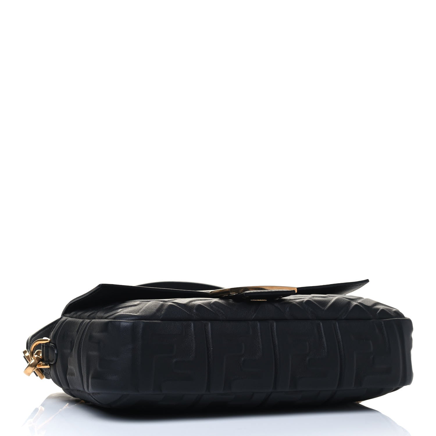 Fendi Nappa FF 1974 Embossed Baguette Black 3 of 6