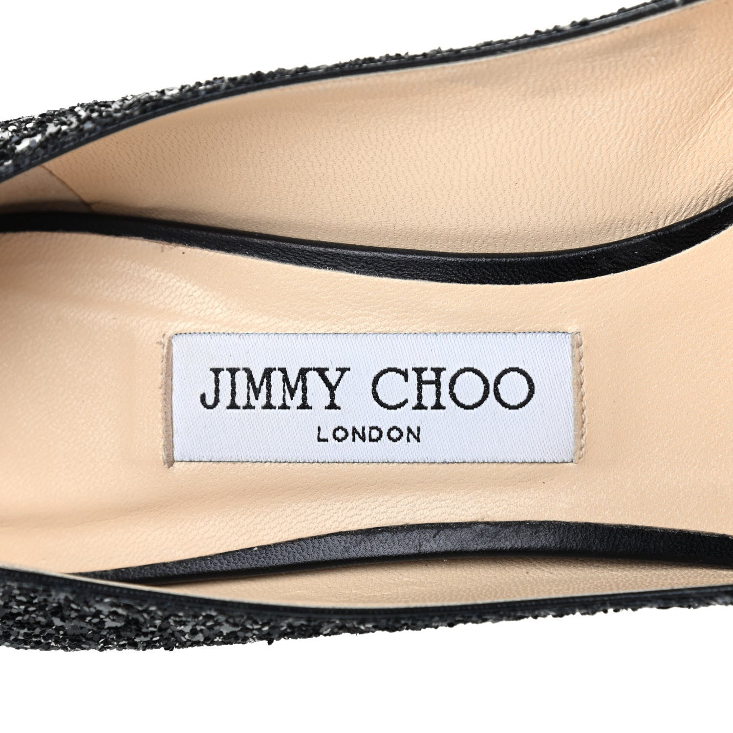 Jimmy Choo Glitter Pointy Toe Romy 60 Pumps 39 Black 6 of 9