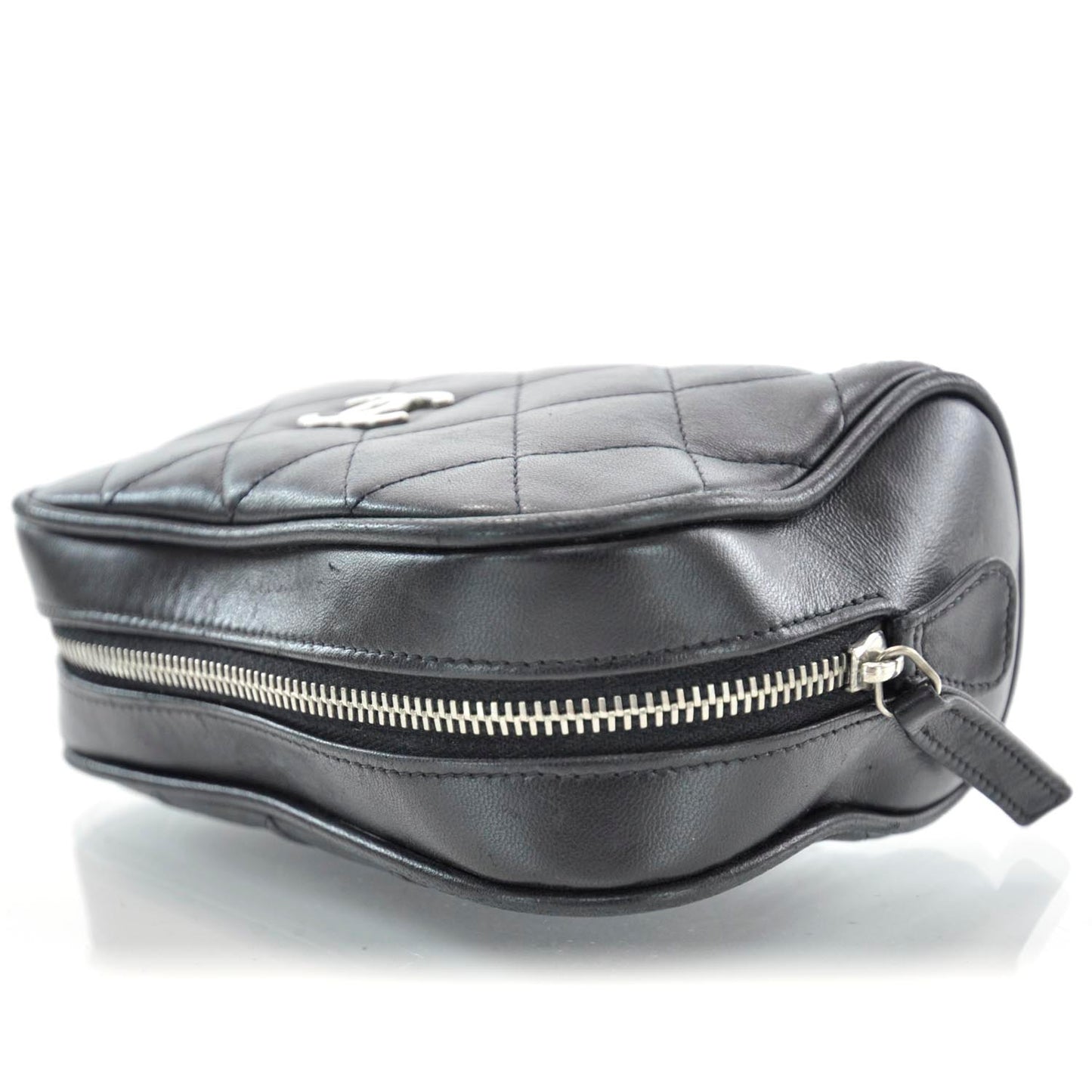 Lambskin Cosmetic Case Black