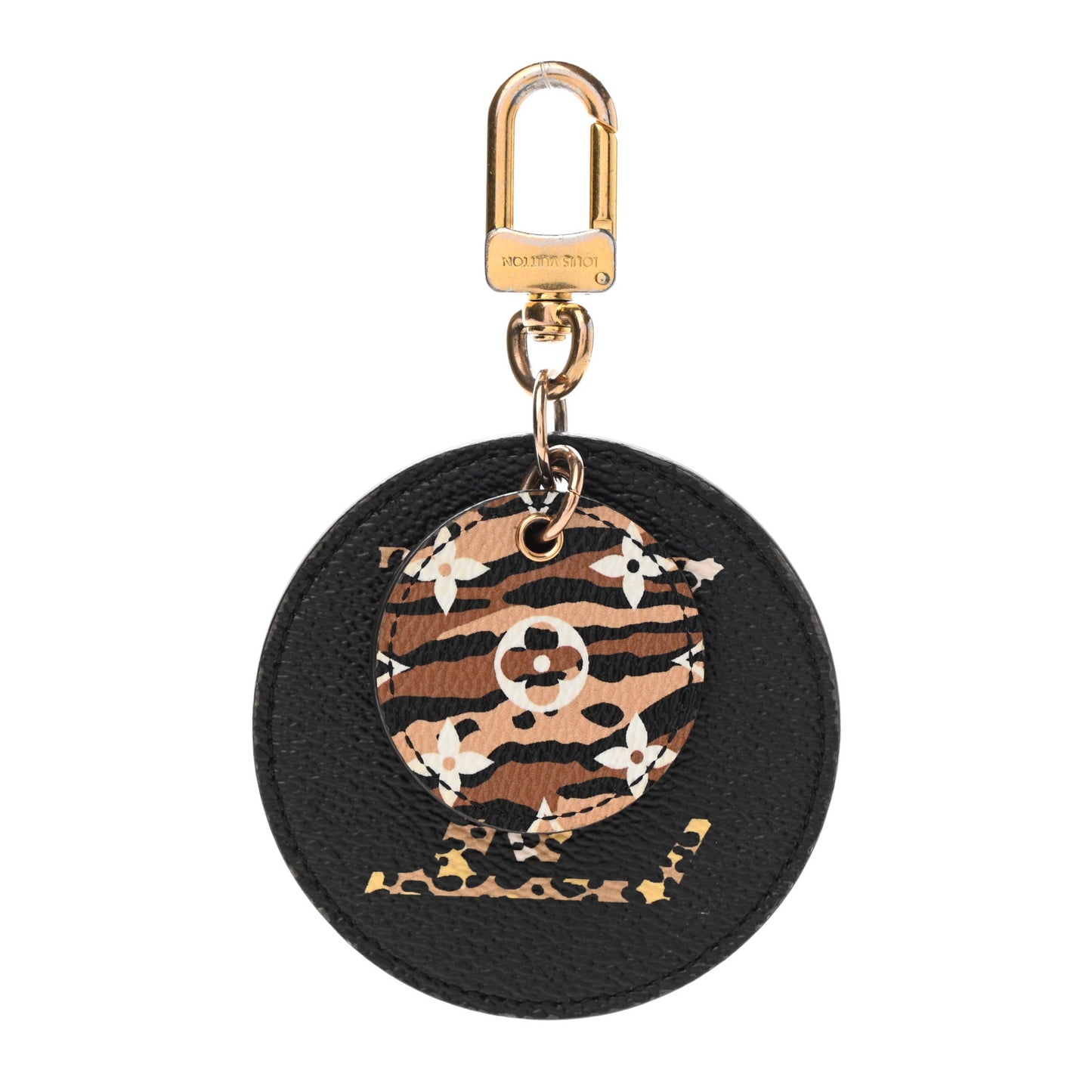 Monogram Giant Jungle Bag Charm Key Holder Black