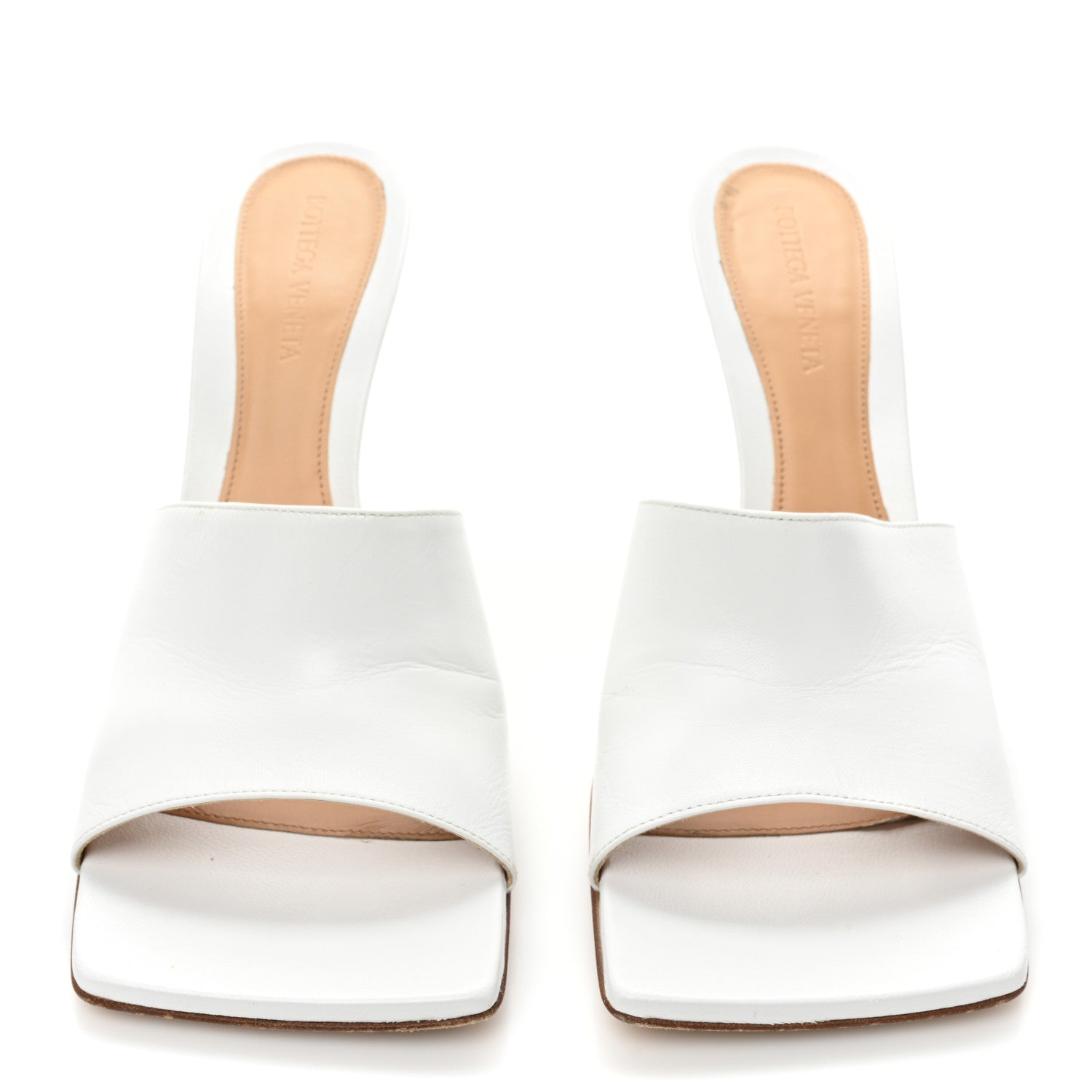 Bottega Veneta Lambskin Stretch Mule Sandals 40 Optic White 2 of 11