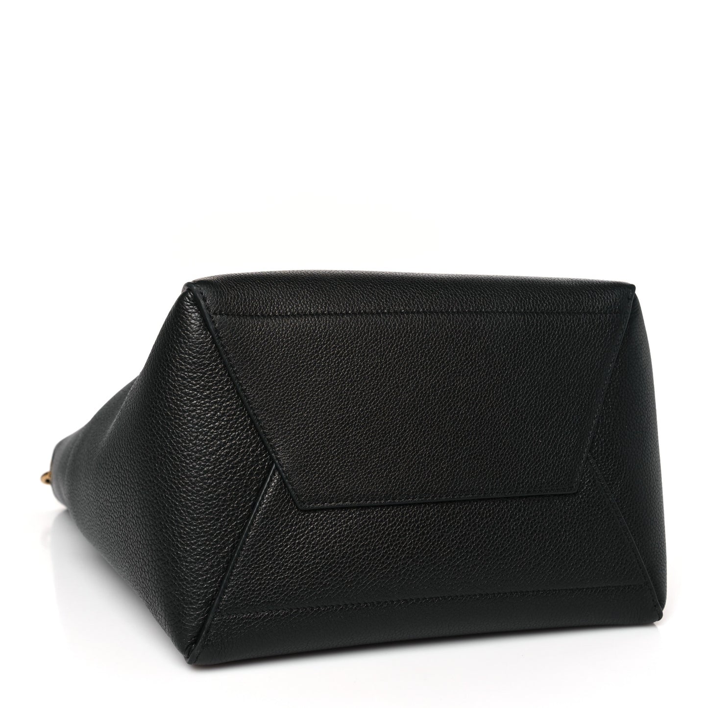 Soft Grained Calfskin Sangle Bucket Bag Black