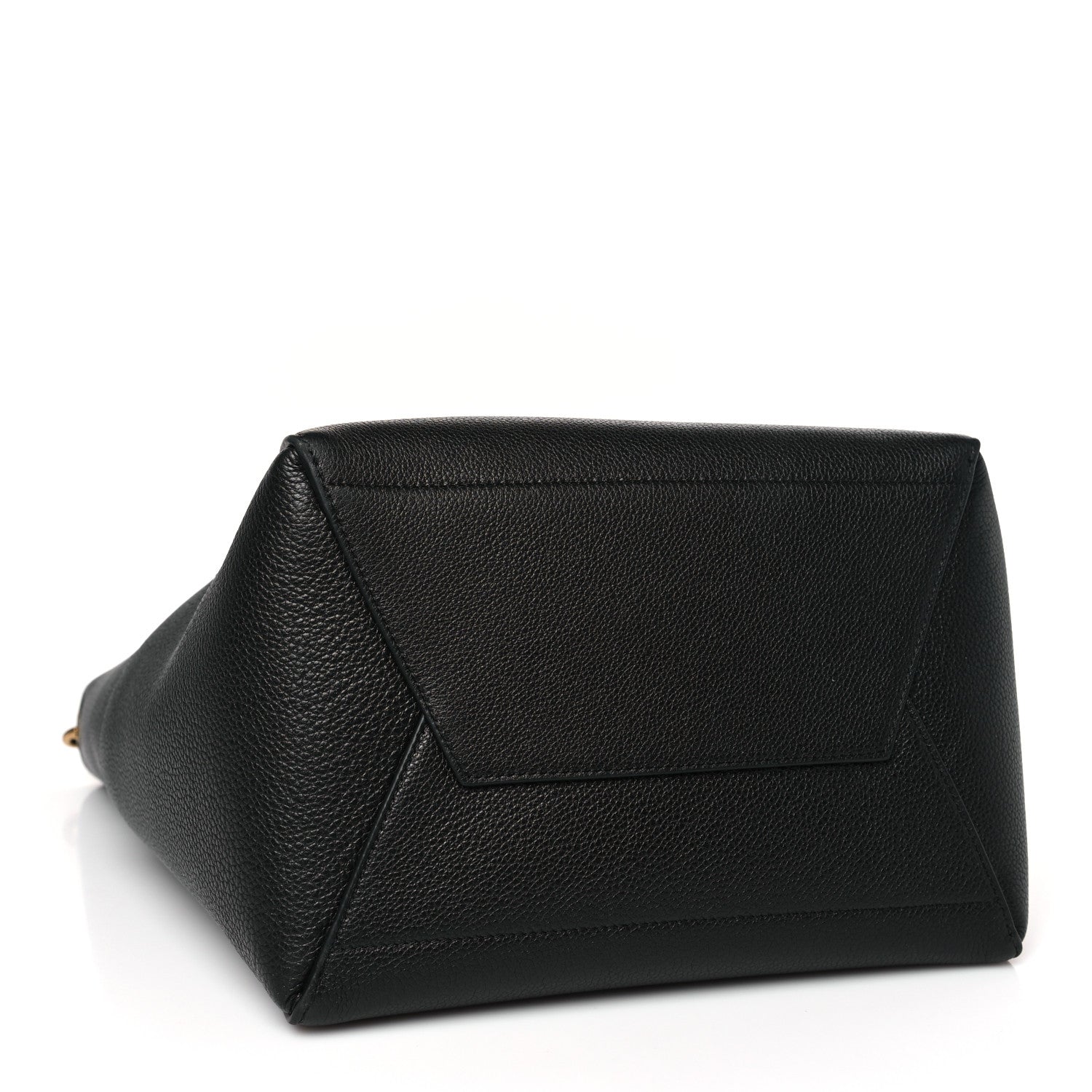 Celine Soft Grained Calfskin Sangle Bucket Bag Black 4 of 8