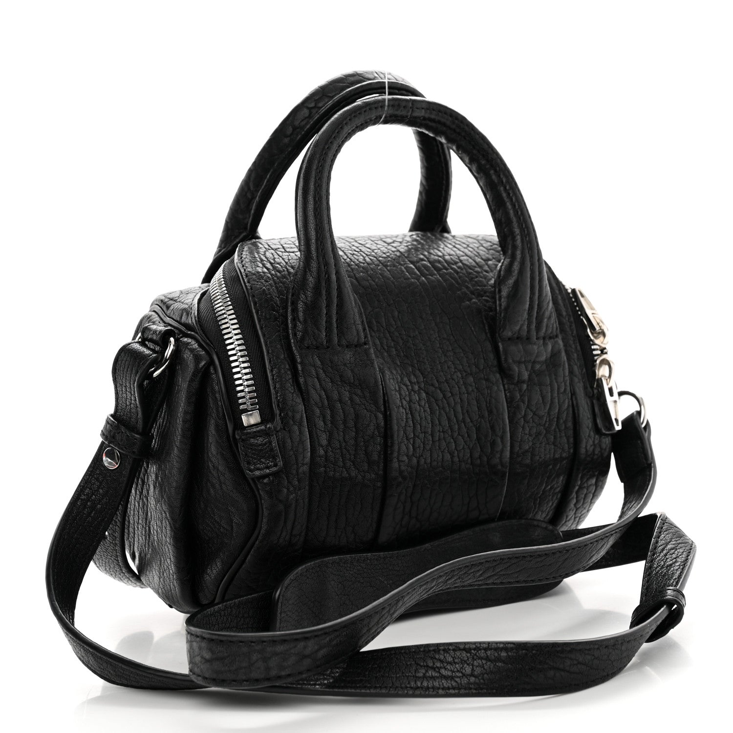 Alexander Wang Pebbled Lambskin Mini Rockie Black Rhodium Hardware 3 of 10