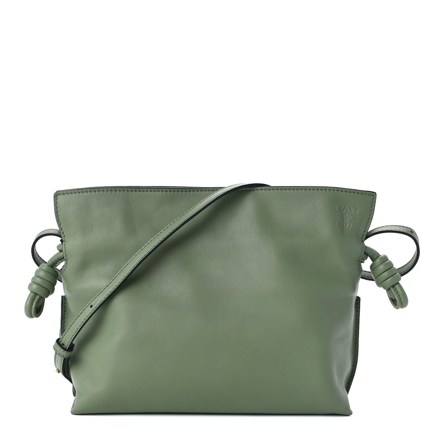 Calfskin Mini Flamenco Knot Clutch Rosemary
