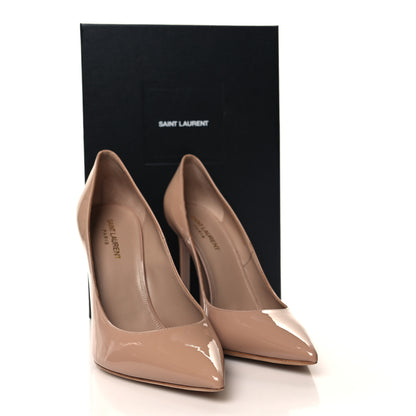Saint Laurent Vernice Patent Anja 105 Pumps 40 Nude 9 of 9
