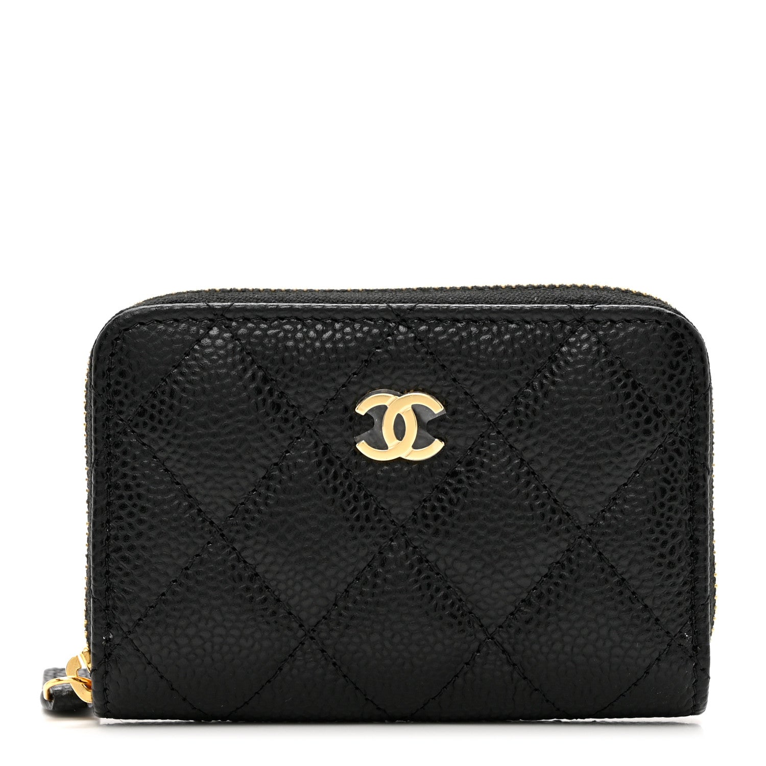 Chanel Caviar Quilted Zip Coin Purse Black 1 of 7