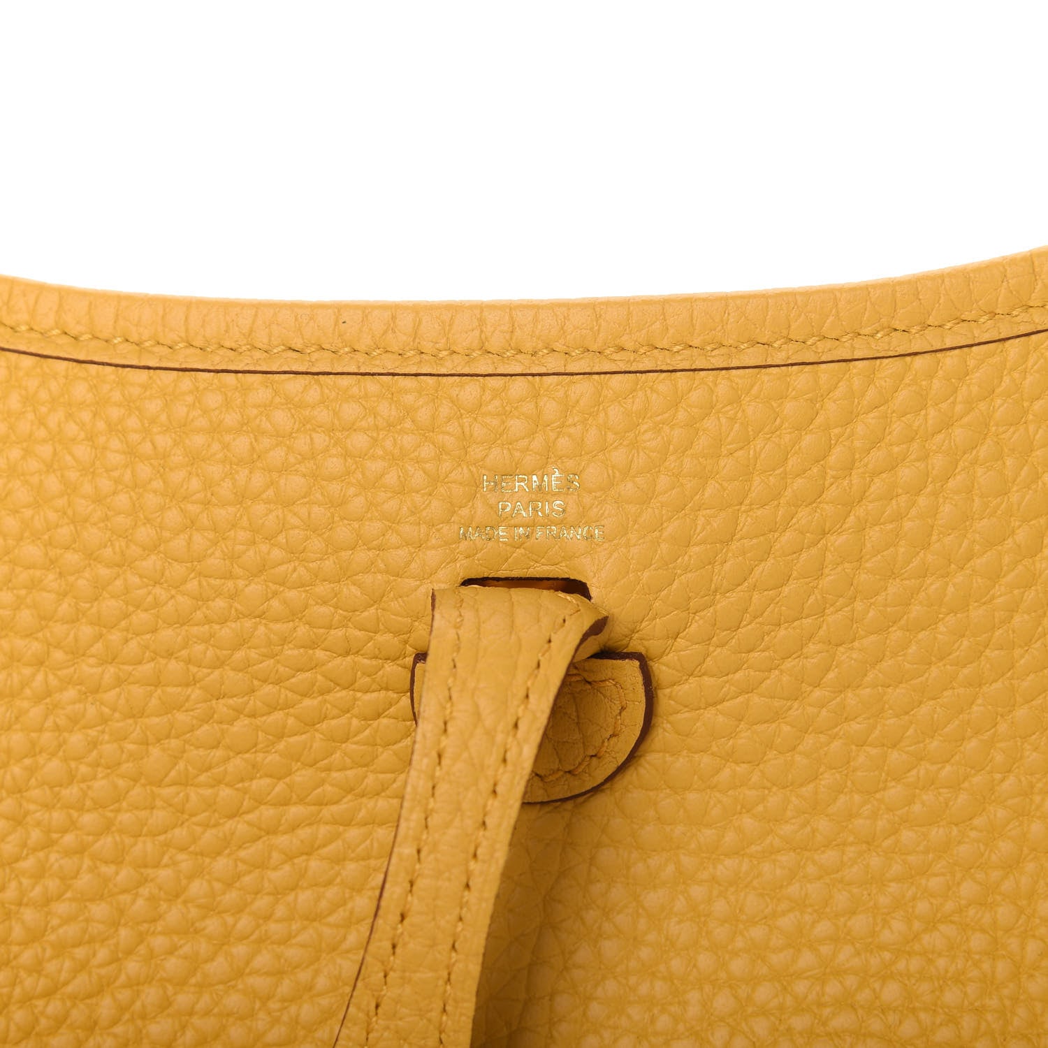 Hermes Taurillon Clemence Evelyne TPM Jaune Ambre 8 of 10