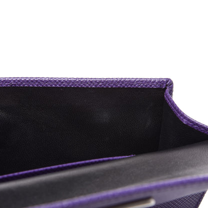 Prada Saffiano Lux Flap Clutch Viola 12 of 14