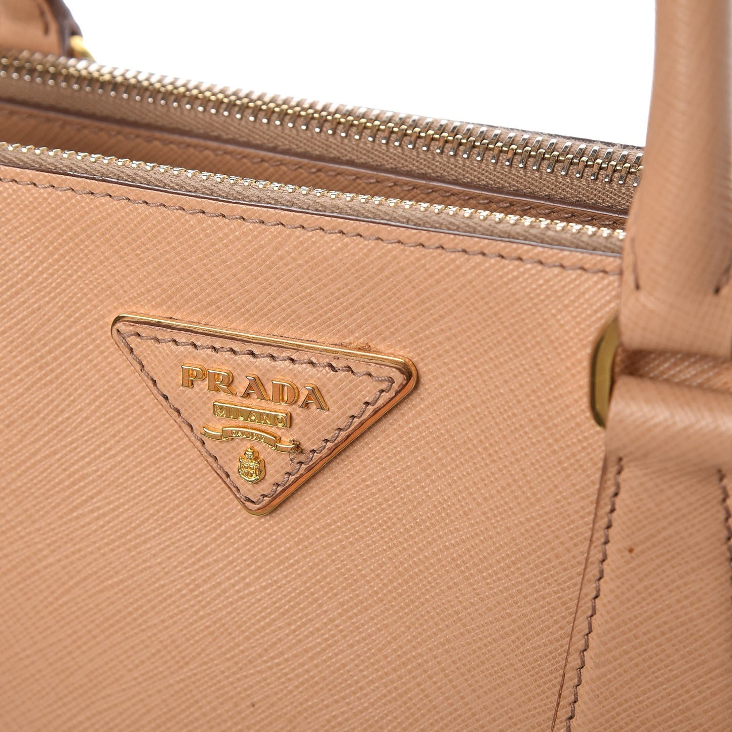 Saffiano Large Galleria Double Zip Tote Sabbia