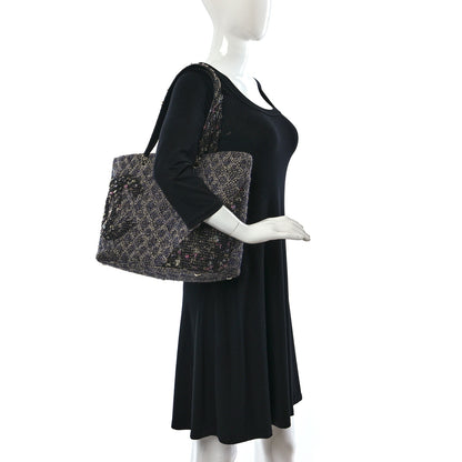 Chanel Tweed Quilted Cambon Tote Black 2 of 16