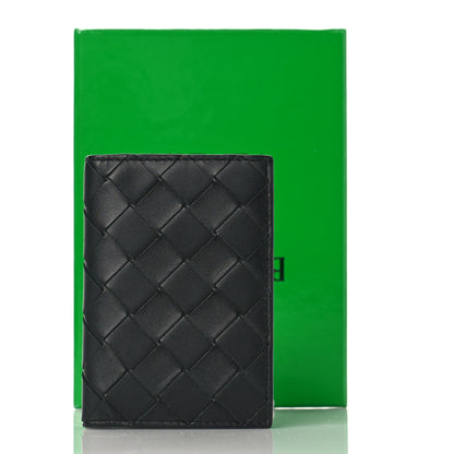 Bottega Veneta Nappa Maxi Intrecciato Bi-Fold Card Holder Black Electrique 9 of 9