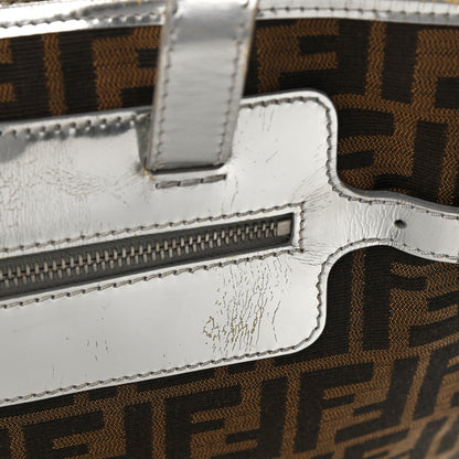 Fendi Zucca Shopper Tote Tobacco Argento 15 of 15