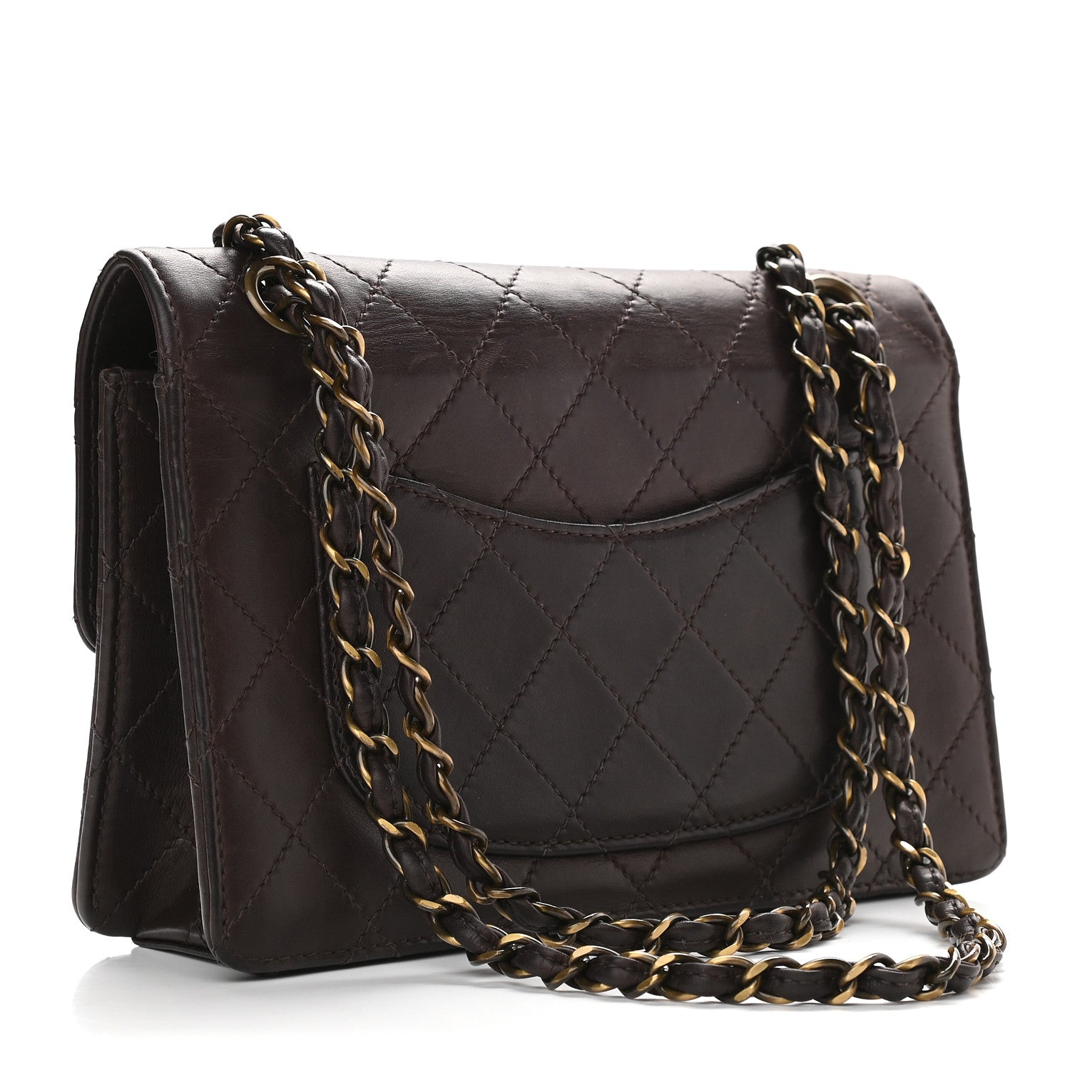 Chanel Lambskin Quilted Small Single Flap Brown 2 of 9