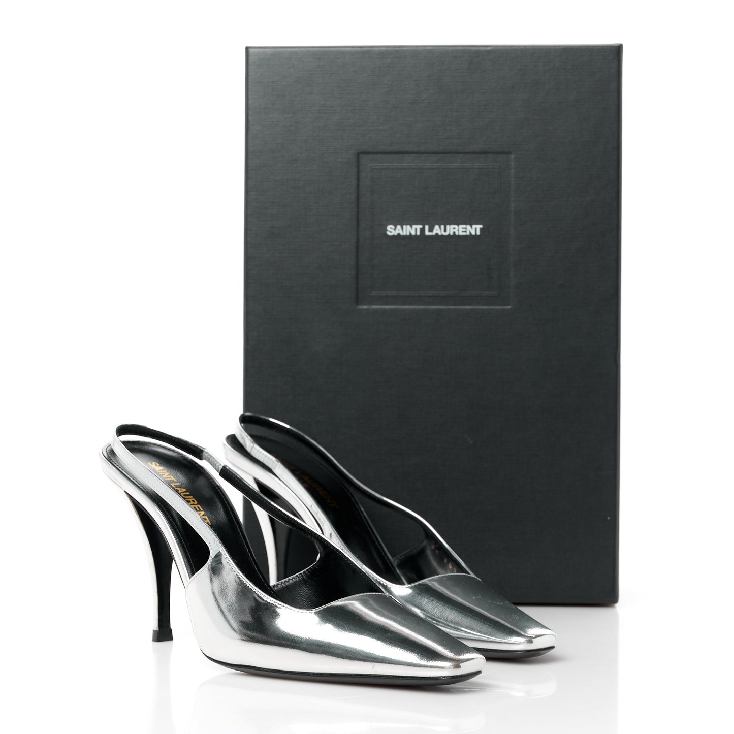 Patent Tom 90 Dream Slingback Pumps 36 Argento